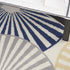 4' X 6' Blue and Ivory Geometric Power Loom Area Rug